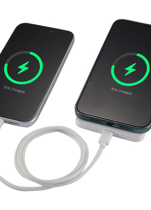MI Power 5000 mAh MagClick™ 15W Wireless Power Ban - White | PromoEO