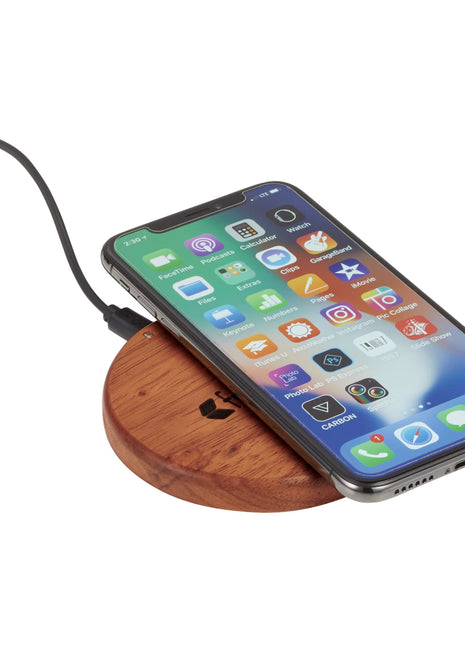 FSC® 100% Wood Wireless Charging Pad - Wood | PromoEO