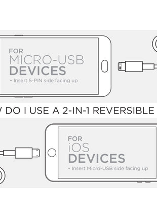 Paramount 3-in-1 Fabric Charging Cable - Black | PromoEO