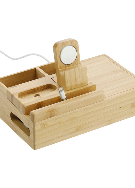 Bamboo Fast Wirelsss Charging Dock Station