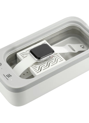 Ultrasonic Cleaner Wireless Charging UV Sanitizer - White | PromoEO