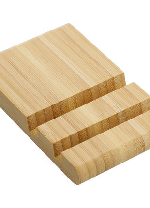 Estand FSC® 100% Bamboo Phone and Tablet Stand - Natural | PromoEO