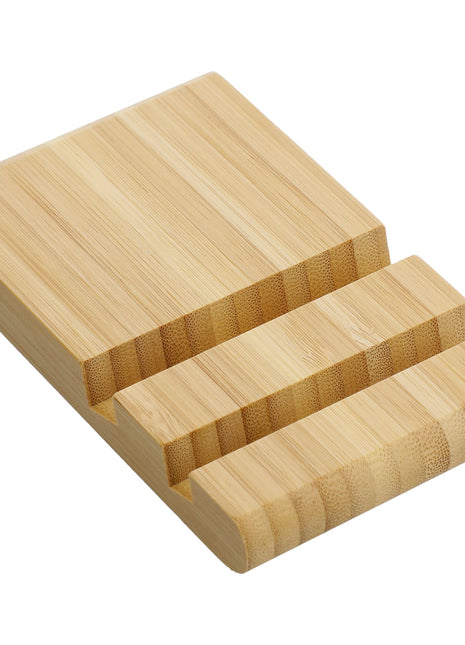 Estand FSC® 100% Bamboo Phone and Tablet Stand - Natural | PromoEO
