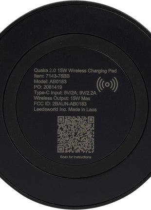 Quake 2.0 15W Wireless Charging Pad