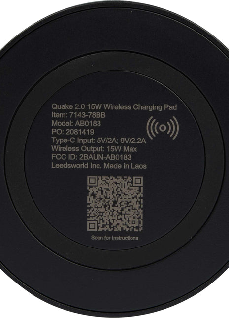 Quake 2.0 15W Wireless Charging Pad