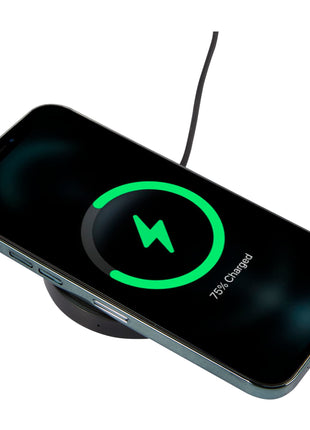 Quake 2.0 15W Wireless Charging Pad - Black on Black | PromoEO