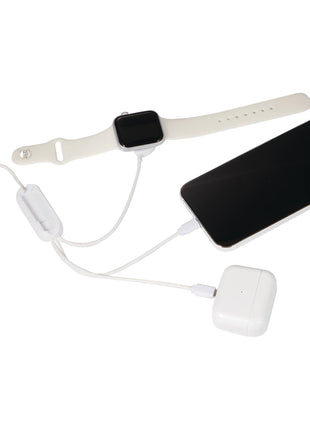 Allcord 5-in-1 Charging Cable with iWatch Charger - White | PromoEO