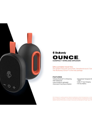 Skullcandy Ounce Bluetooth Speaker - Black | Skullcandy