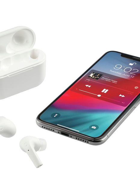 Braavos Pro True Wireless Auto Pair Earbuds - White | PromoEO