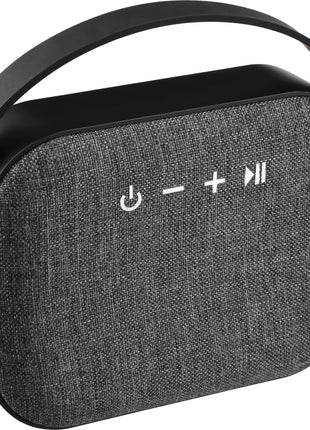 Woven Fabric Bluetooth Speaker - Black | PromoEO