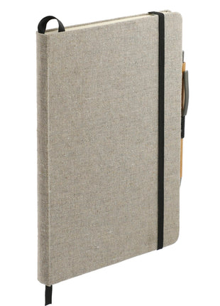 5.5" x 8.5" Recycled Cotton Bound Journal Set - Natural | PromoEO