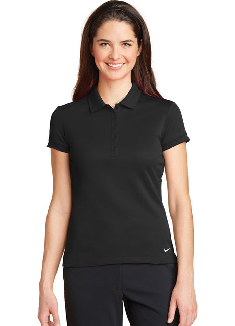 Nike Women's Dri-FIT Solid Icon Pique Modern Fit Polo.  746100 - Black | Nike
