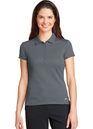 Nike Women's Dri-FIT Solid Icon Pique Modern Fit Polo.  746100 - Dark Grey | Nike