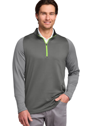 Nike Dri-FIT Stretch 1/2-Zip Cover-Up. 779795 - Dark Grey/ Cool Grey/ Volt | Nike