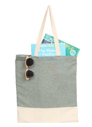 Split Recycled 5oz Cotton Twill Convention Tote