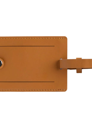 Pineapple Leather Luggage Tag - Brown | PromoEO
