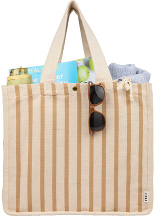 FEED Cotton and Jute Striped Tote - Natural | Feed