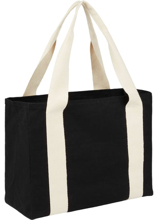 12oz Cotton Shopper Tote with Contrast Handles