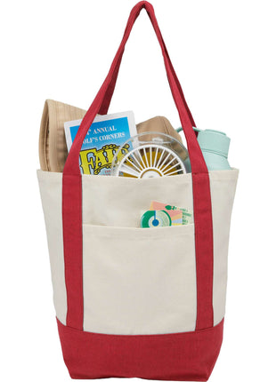 Mini Recycled 8oz Cotton Canvas Tote - Red | PromoEO