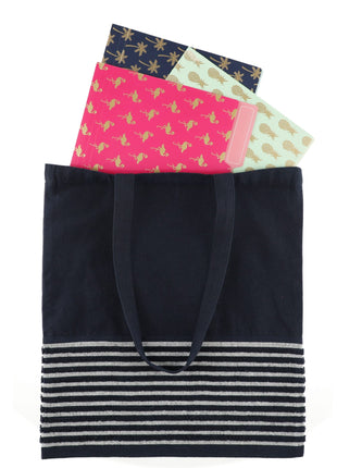 Recycled Soft Feel Convention Tote - Navy | PromoEO