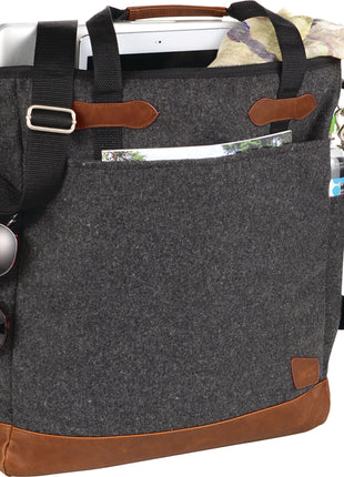 Field & Co.® Campster Wool 15" Computer Tote - Charcoal | Field & Co.