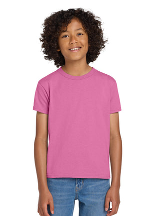 Gildan® Youth DryBlend® 50 Cotton/50 Poly T-Shirt.  8000B - Azalea | Gildan