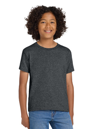Gildan® Youth DryBlend® 50 Cotton/50 Poly T-Shirt.  8000B - Dark Heather | Gildan