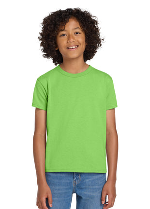 Gildan® Youth DryBlend® 50 Cotton/50 Poly T-Shirt.  8000B - Lime | Gildan
