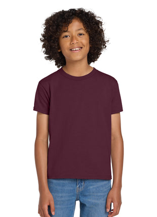 Gildan® Youth DryBlend® 50 Cotton/50 Poly T-Shirt.  8000B - Maroon | Gildan