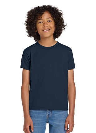 Gildan® Youth DryBlend® 50 Cotton/50 Poly T-Shirt.  8000B - Navy | Gildan