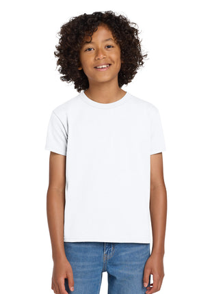 Gildan® Youth DryBlend® 50 Cotton/50 Poly T-Shirt.  8000B - White | Gildan