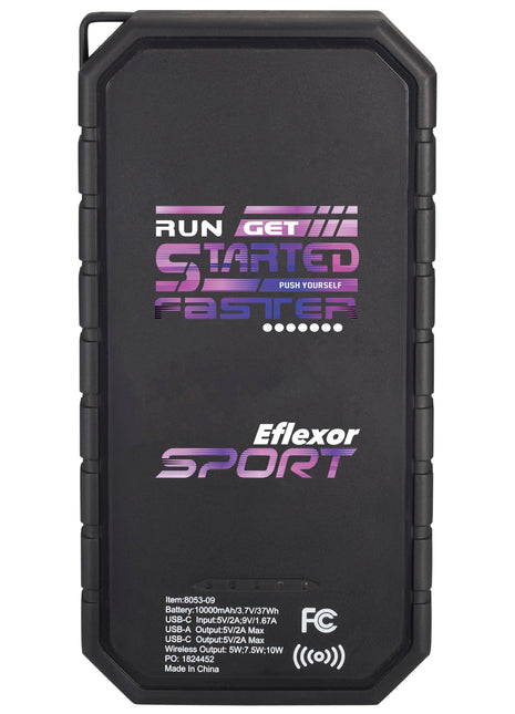 High Sierra® IPX 5 Solar Fast Wireless Power Bank - Black | High Sierra
