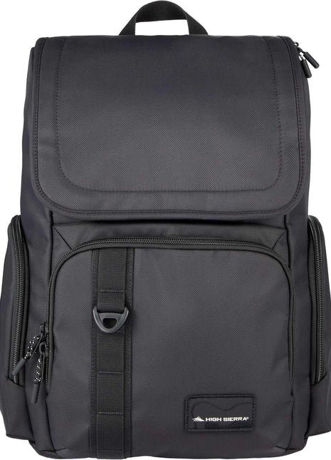 High Sierra Trekpoint Flap Backpack - Black | High Sierra