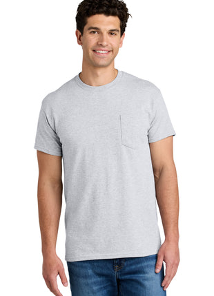 Gildan® - DryBlend® 50 Cotton/50 Poly Pocket T-Shirt. 8300 - Ash Grey | Gildan