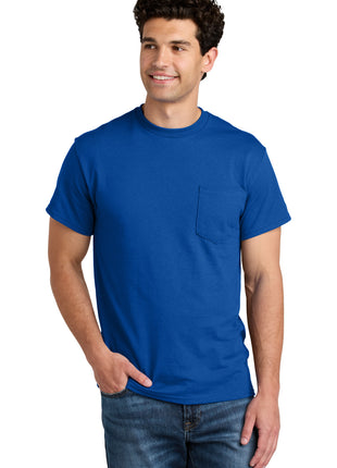 Gildan® - DryBlend® 50 Cotton/50 Poly Pocket T-Shirt. 8300 - Royal | Gildan
