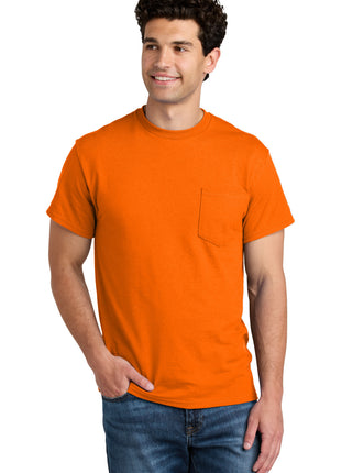 Gildan® - DryBlend® 50 Cotton/50 Poly Pocket T-Shirt. 8300 - S. Orange | Gildan