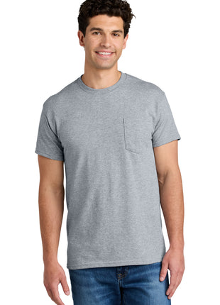Gildan® - DryBlend® 50 Cotton/50 Poly Pocket T-Shirt. 8300 - Sport Grey | Gildan