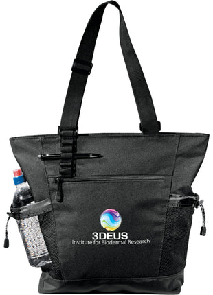 Urban Passage Zippered Travel Business Tote - Black | PromoEO