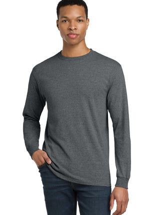 Gildan® - DryBlend® 50 Cotton/50 Poly Long Sleeve T-Shirt. 8400 - Dark Heather | Gildan