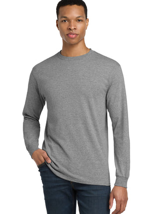 Gildan® - DryBlend® 50 Cotton/50 Poly Long Sleeve T-Shirt. 8400 - Graphite Heather | Gildan