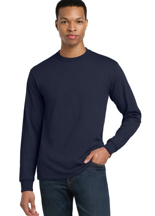 Gildan® - DryBlend® 50 Cotton/50 Poly Long Sleeve T-Shirt. 8400 - Navy | Gildan