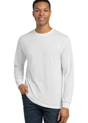 Gildan® - DryBlend® 50 Cotton/50 Poly Long Sleeve T-Shirt. 8400 - White | Gildan