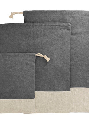 Split Recycled 3pc Travel Pouch Set