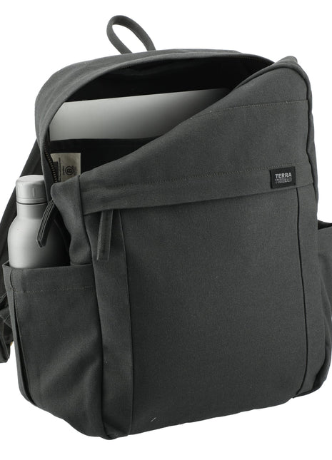 Terra Thread Fairtrade Earth 15" Computer Backpck - Charcoal | Terra Thread