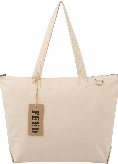 FEED Organic Cotton Zippered Tote - Natural | Feed