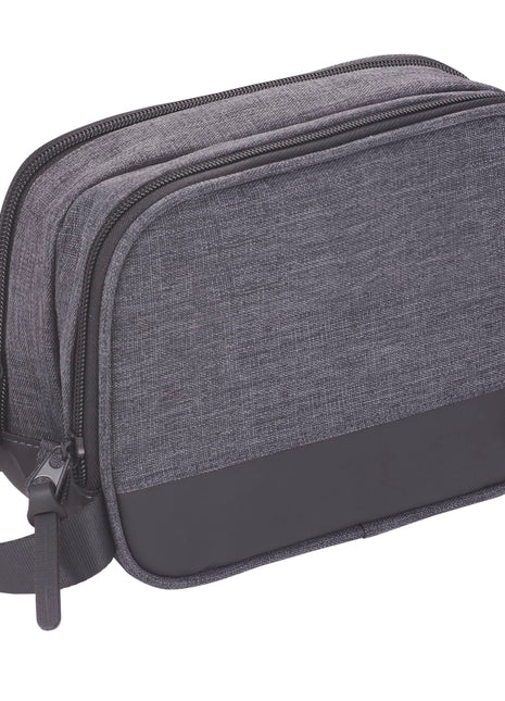 Wenger RPET Dual Compartment Dopp Kit - Charcoal | Wenger