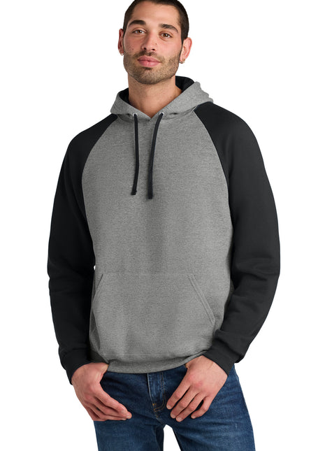 Jerzees® Unisex NuBlend® Colorblock Raglan Hoodie Sweatshirt 96C - Oxford/ Black | Jerzees