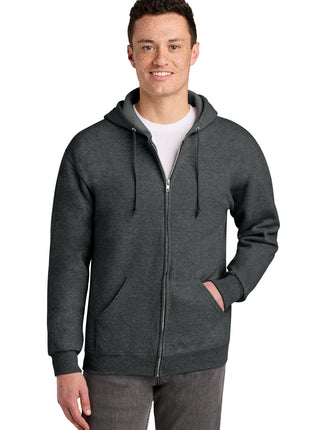 Jerzees® - NuBlend® Full-Zip Hooded Sweatshirt.  993M - Black Heather | Jerzees