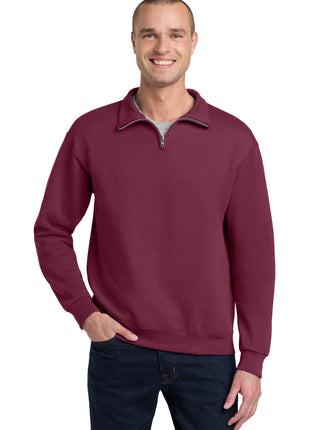 Jerzees® - NuBlend® 1/4-Zip Cadet Collar Sweatshirt. 995M - Maroon | Jerzees