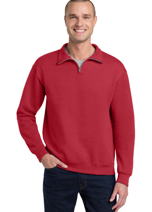 Jerzees® - NuBlend® 1/4-Zip Cadet Collar Sweatshirt. 995M - True Red | Jerzees